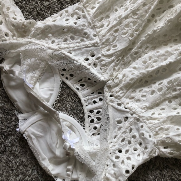For Love and Lemons Becca Mini Dress Small Ivory - Picture 9 of 11